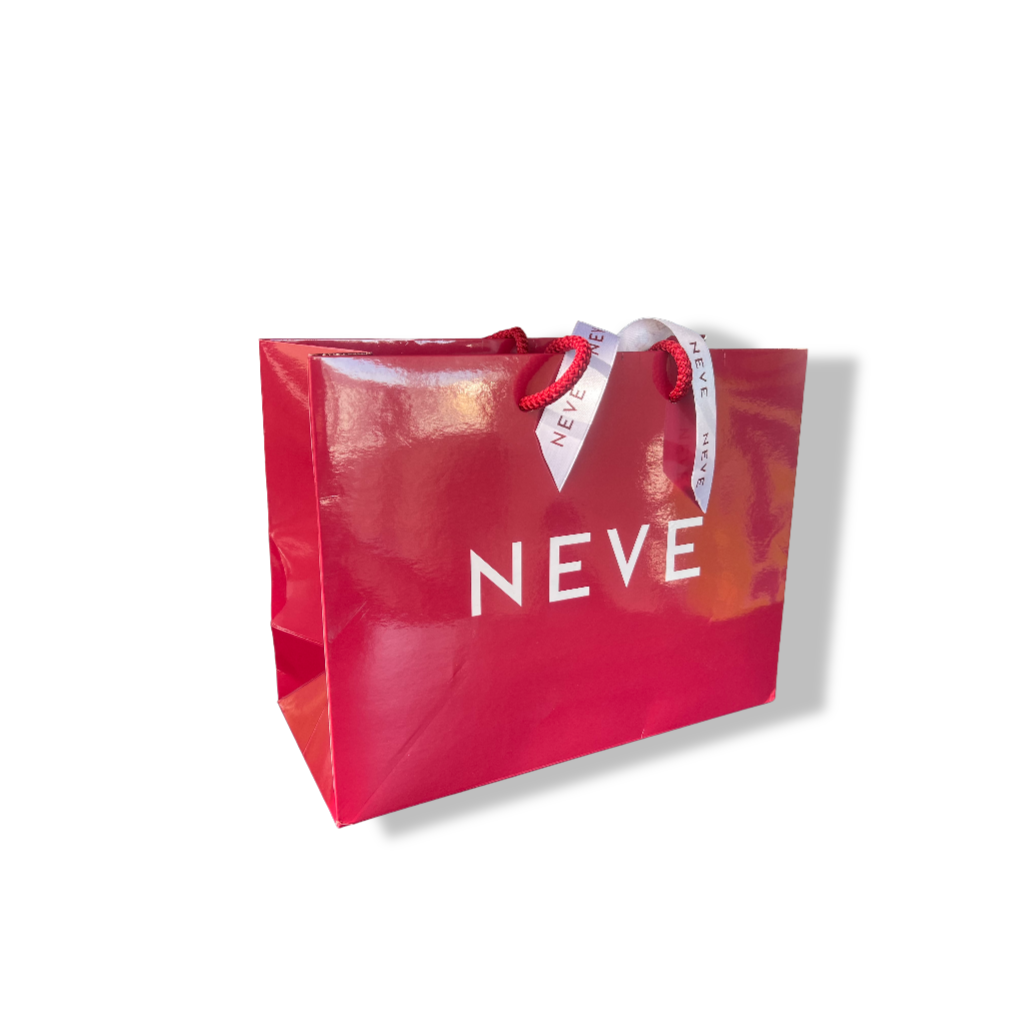 luxe papieren draagtas met logo NEVE ANTWERP